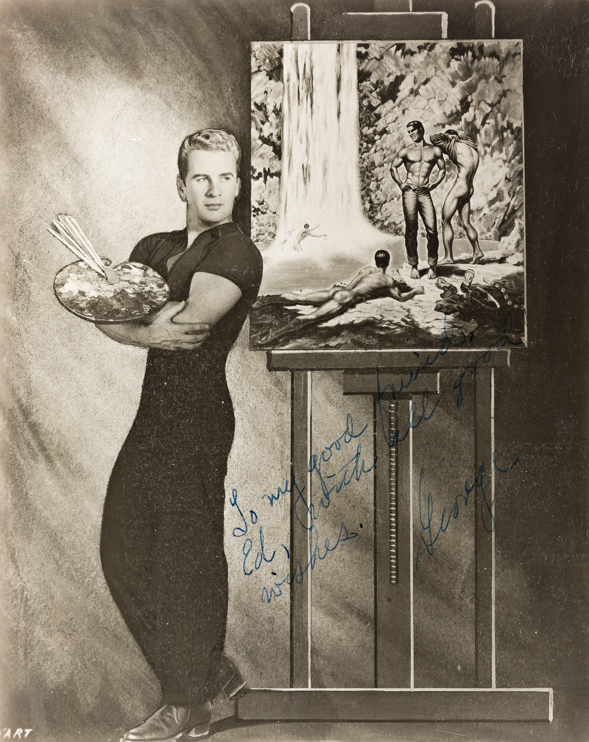 (GEORGE QUAINTANCE) A signed photograph of the artist George Quaintance (1902-1957).